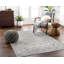 Tapis oriental en polyester tissé à la machine en beige / gris-1220182195