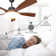 52 In. 5 Blades Smart Indoor Ceiling Fan With 3-colors Led Dimmable Light And Dc Reversible And App/remote Control