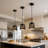 1-Light Black Metal Mesh Modern Pendant Light