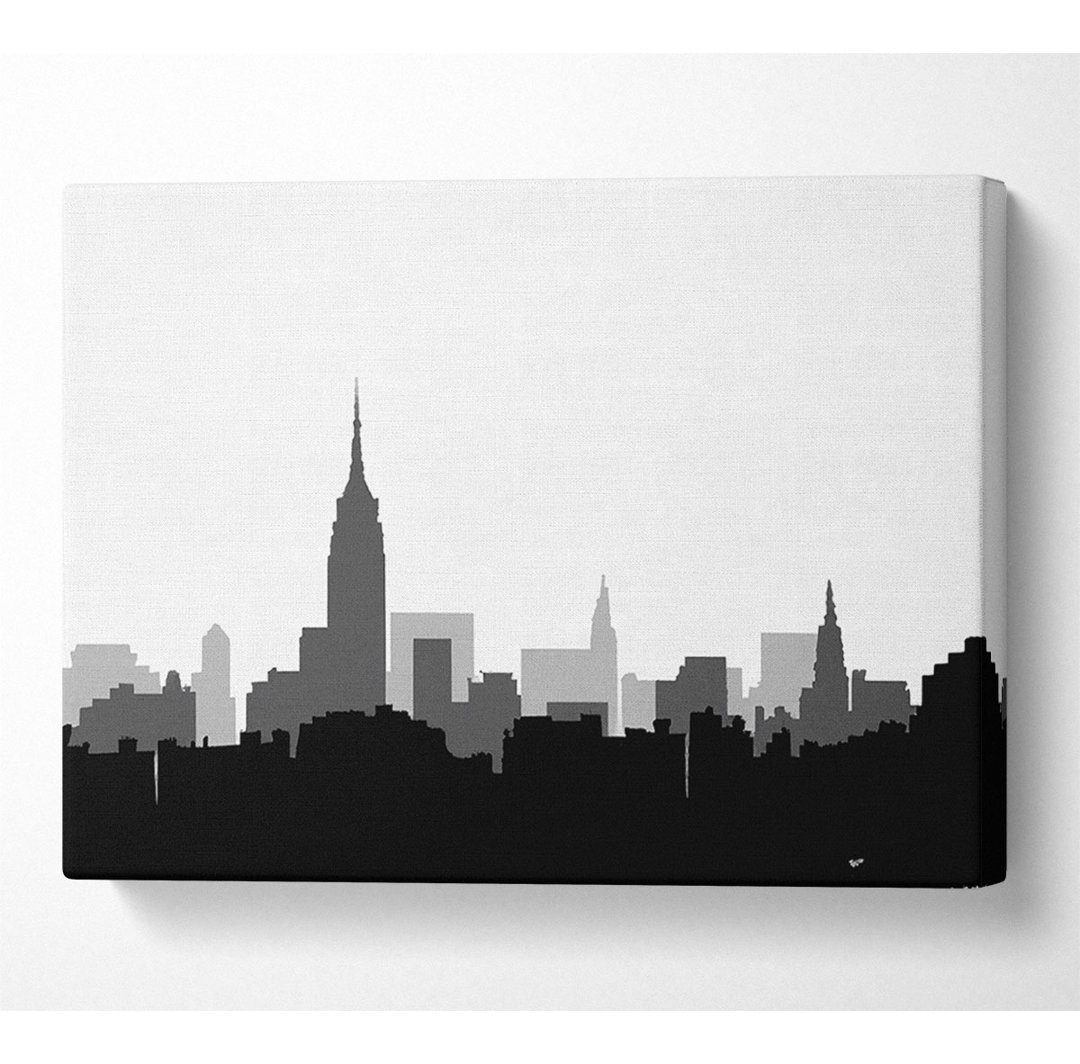 New Yorker Scherenschnitt B N W - Druck