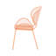 Chaises d'extérieur modernes en métal (de 2), orange, l 24,99 po x P 25,22 po, H 34,04 po, 2 chaises minimalistes