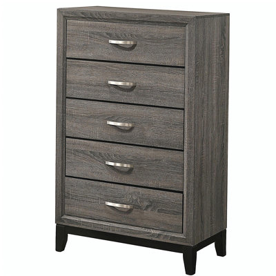 Gregory Grey Oak 5-Drawer Chest