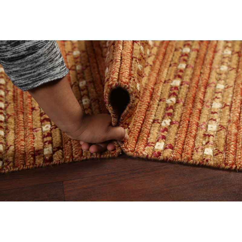 Tapis de couloir unique en laine noué à la main de taille Zeta: 2 pi 9 po x 8 pi 1 po