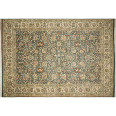 Noori Rug Ankara Farideh Hand-knotted Green Area Rug In Beige