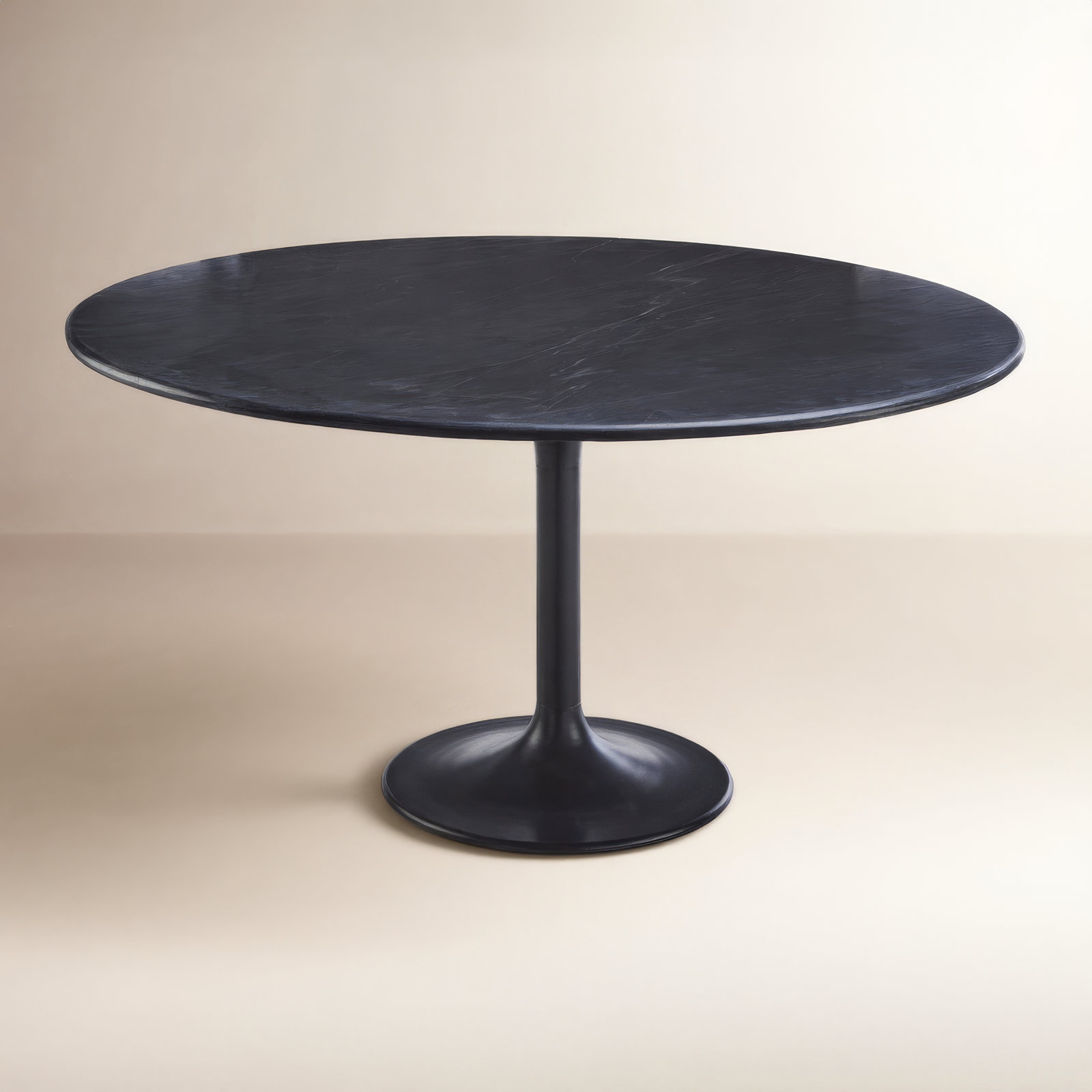 71" Acacia Dining Table, 30"H x 55"W x 55"D, Black