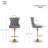 Zager Swivel Adjustable Height Bar Stool Modern Velvet Barstool With Back-12730400-12730412-50237932