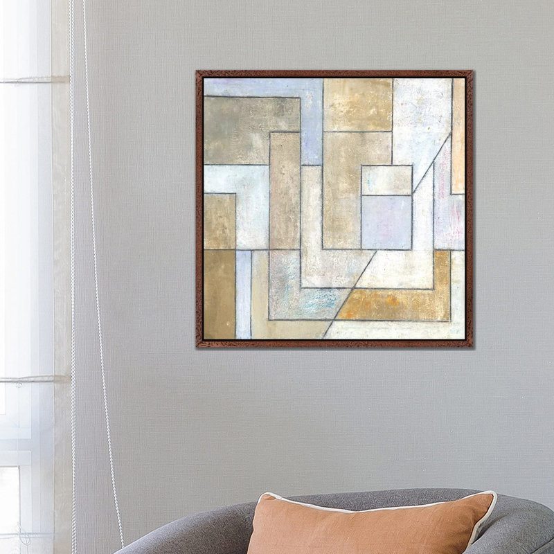 Mineral Spirits by Stephen Cimini - Painting on Canvas, 66.04cm H x 66.04cm W x 3.81cm D, Classic Brown Wood Framed