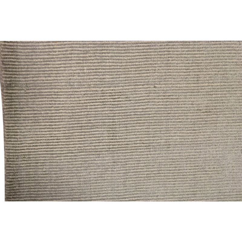 Hand Knotted Wool Area Rug in Pewter