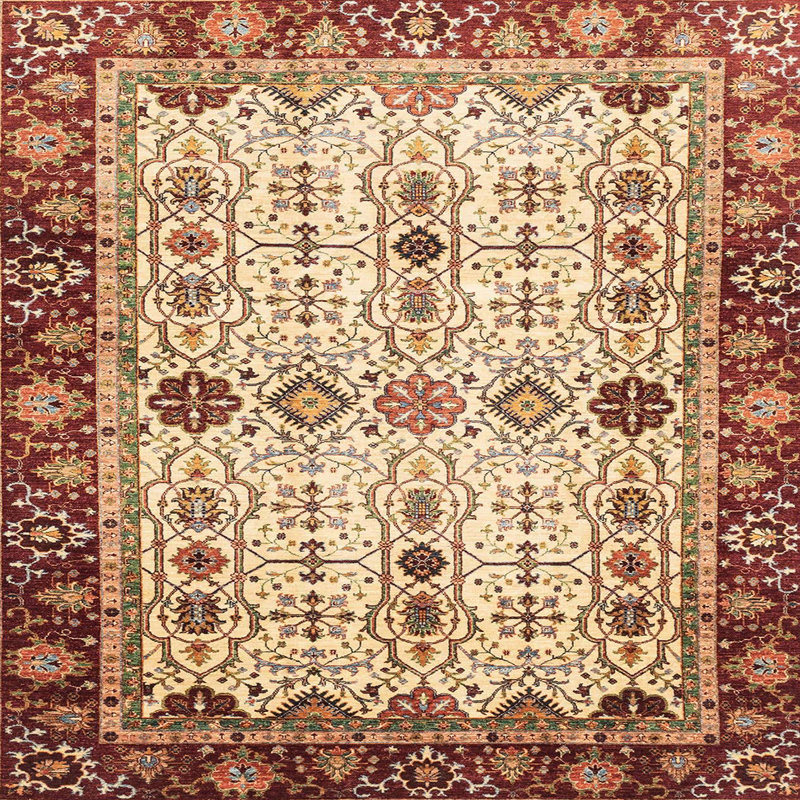 Tapis abstrait moderne 3086, Carré 3 pi
