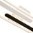 38.6" Black And White Paperclip Style Led Long Oval Round Semi Flush Mount