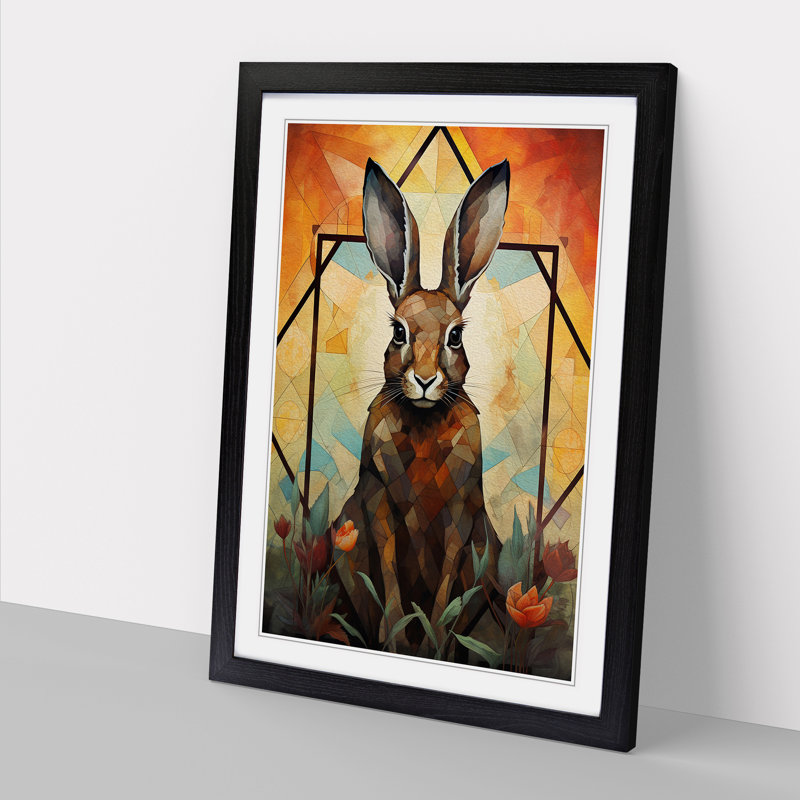 Hare Geometric No.3 - Framed Print