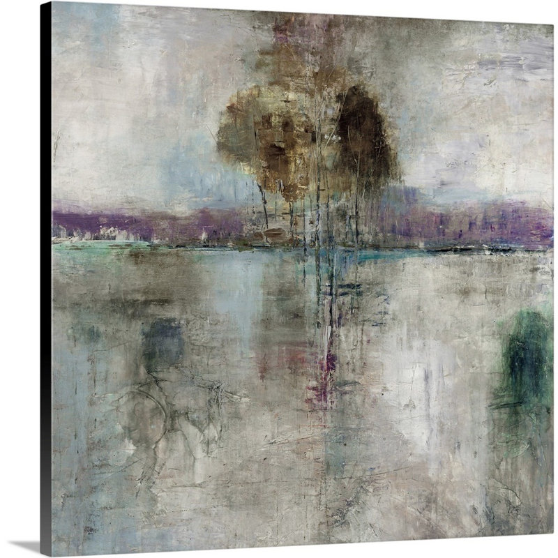 «Break in the Clearing II», peinture sur toile, H 30 po x l 30 po x P 1,25 po, Toile tendue
