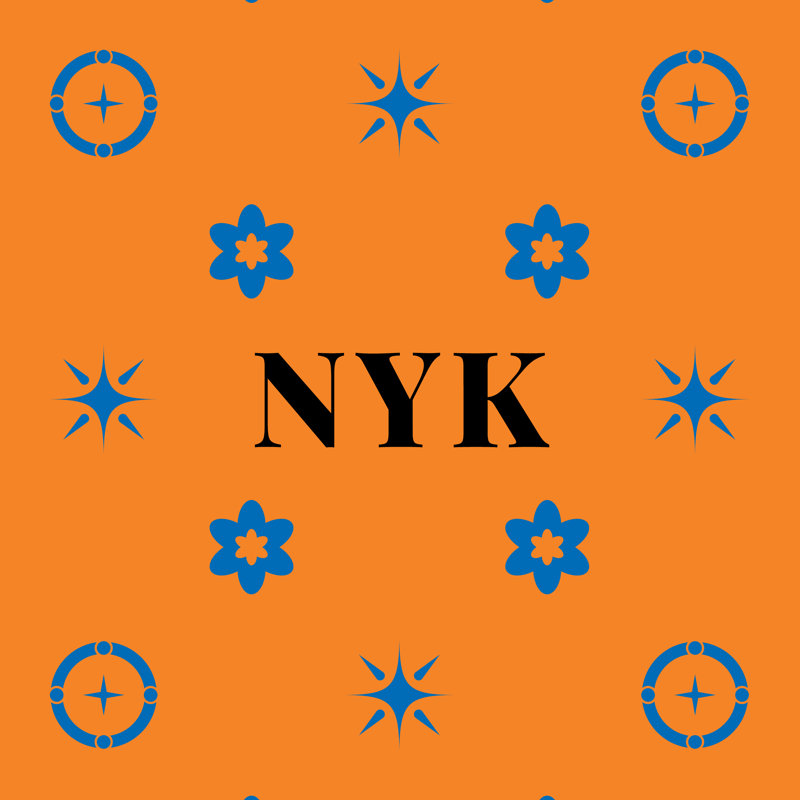 Coussin en coton New York Basketball, H 26 po x l 26 po, New York bleu / orange