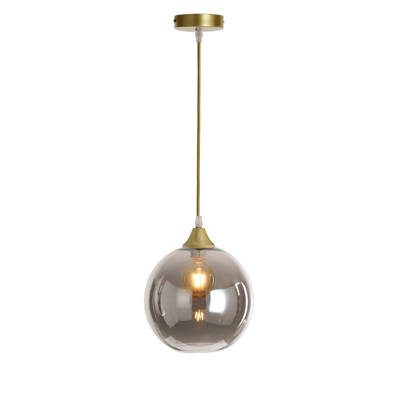 Aeva-Louise 1 - Light Globe Pendant, Smoke, Gold