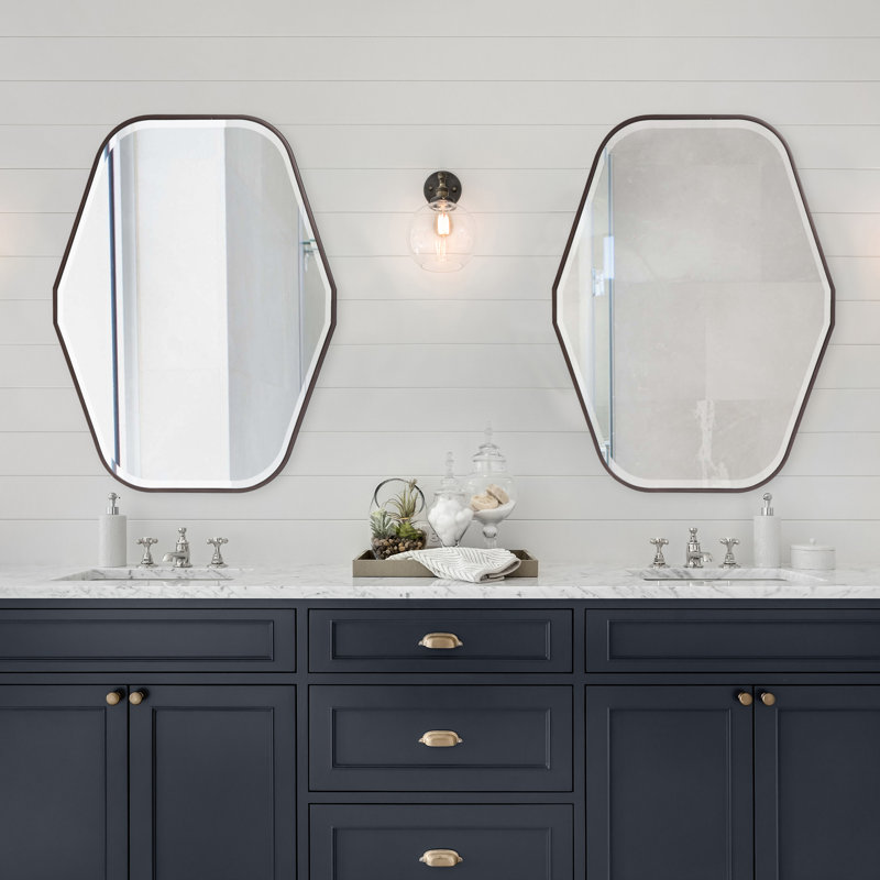 Monroe Street Wood Flat Wall Mirror