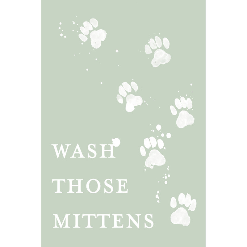 Wash Your Paws IV by Grace Popp - Wrapped Canvas Typography Print, 30cm H x 20cm W