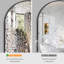 Lunara Oval aluminium alloy black frame bathroom mirror & tempered glass-1233119906