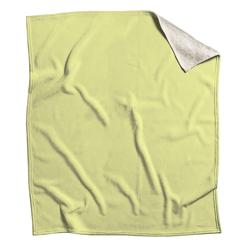 Couvertures jaunes unies unies, L 60 po x H 80 po