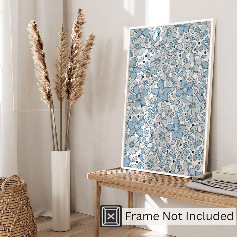 Motif floral bohémien, H 36 po x l 24 po
