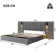 Platform Bed Frame With Wide Headboard, Reading Lamp And Usb Port