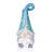 17"H Speak No Evil Gnome with Turquoise Hat Statue