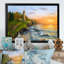 Phare sur les vagues de l'océan - Reproduction de photo sur toile-483472043-483472036