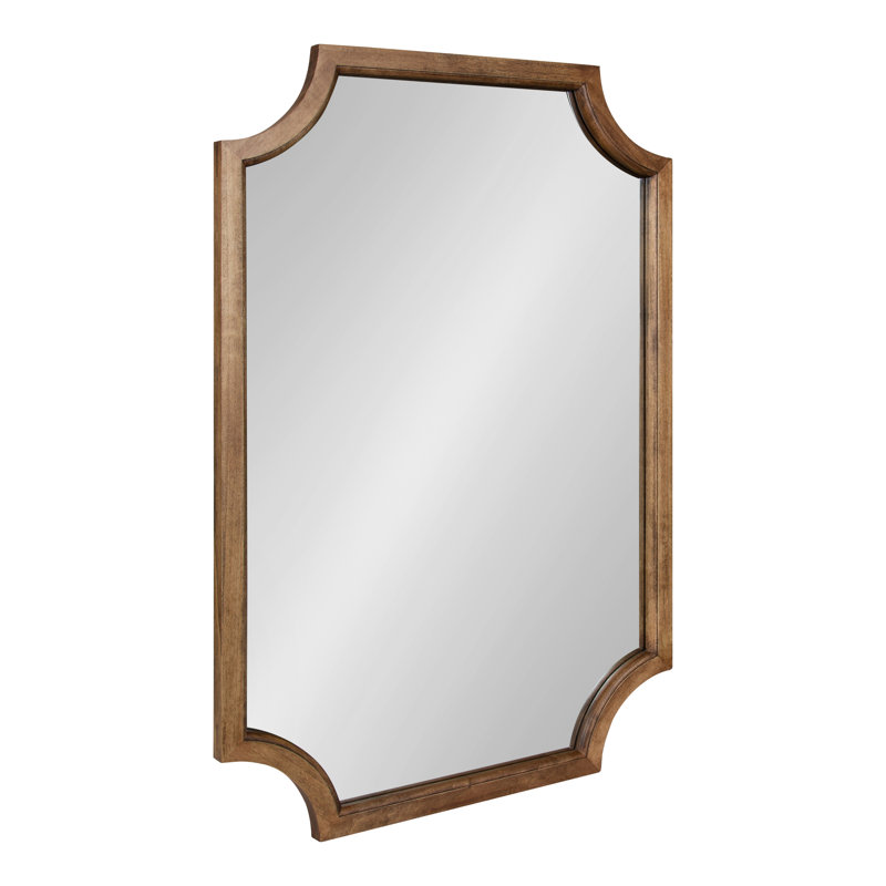 Miroir d'appoint Mertztown Glam, Brun rustique, 36 po x 24 po
