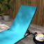 Chaise longue d'extérieur, 2 pièces de chaise longue avec roulettes