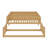Rubber Wood Triple Bunk Bed With Ladders And Guardrails,Can Convertible Into Platform Beds-756287881