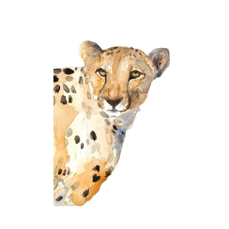 Standing Cheetah by Lanie Loreth - Wrapped Canvas Painting, 101.6 cm H x 66.04 cm W x 3.175 cm D