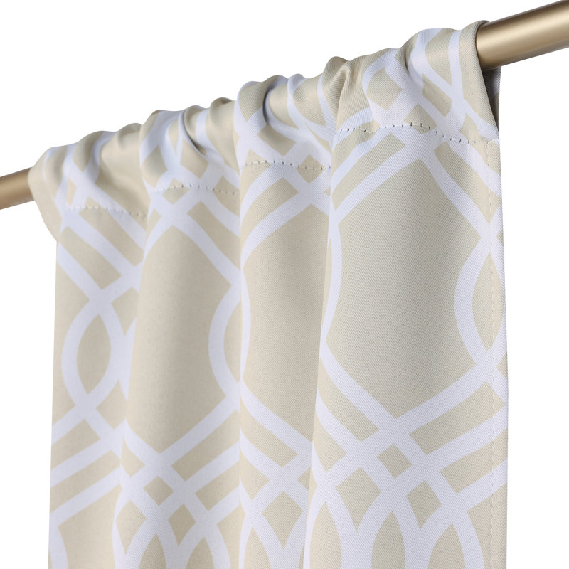 Paire de rideaux obscurcissant 100% polyester Écosse, Ivoire ivoire, L 42 po x L 63 po