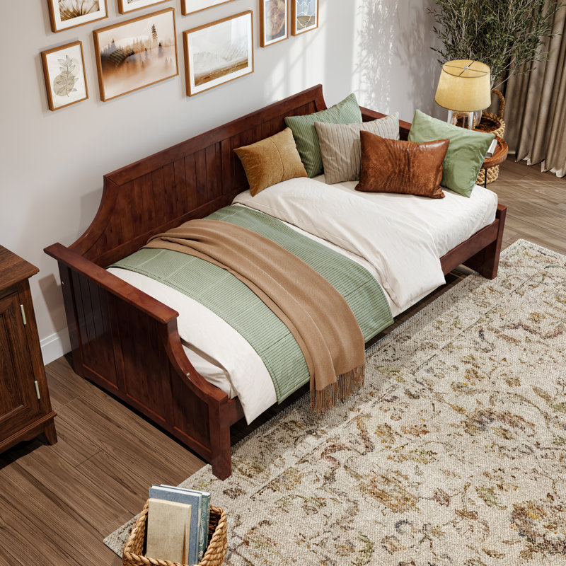 Antavious Solid Wood Daybed , Walnut