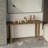 Solid Wood Modern Console Table – Coffee Brown Mocha Finish, Entryway Table for Hallway or Living Room, Narrow Design