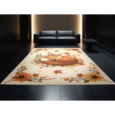 Tapis abstrait moderne et contemporain lavable à la machine Halloween