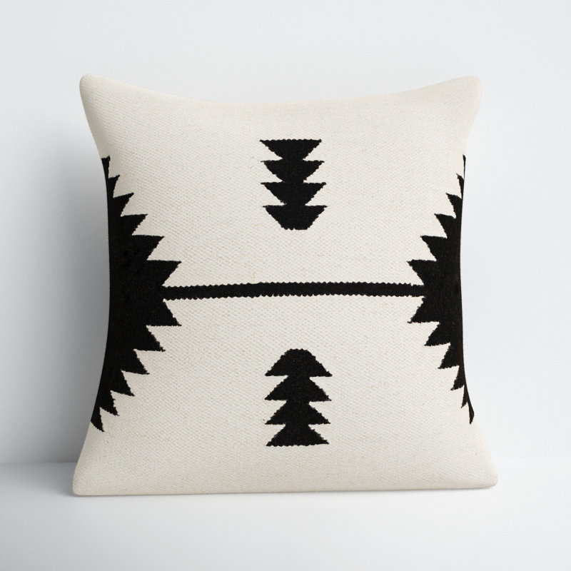 Jude Geometric Cotton Blend Throw Pillow, Down
