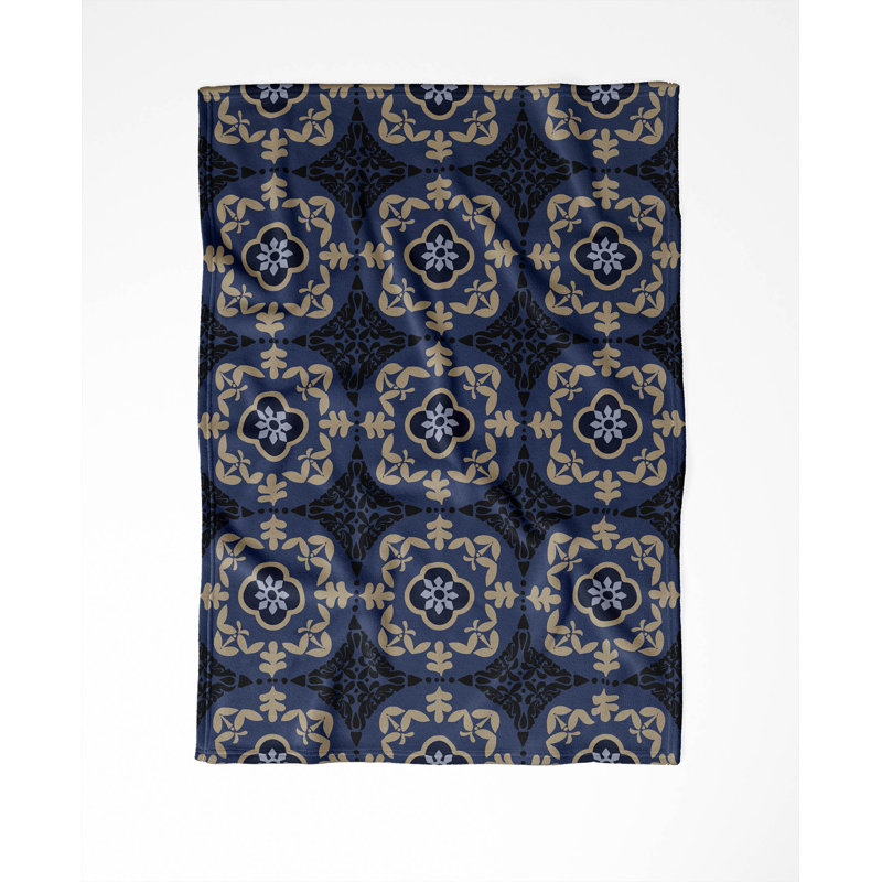 Couverture légère en velours Edan, 60" L x 50" W, Marine