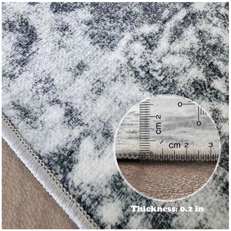 Pet Friendly  Industrial-style abstract art carpet, Rectangle 2' x 3'