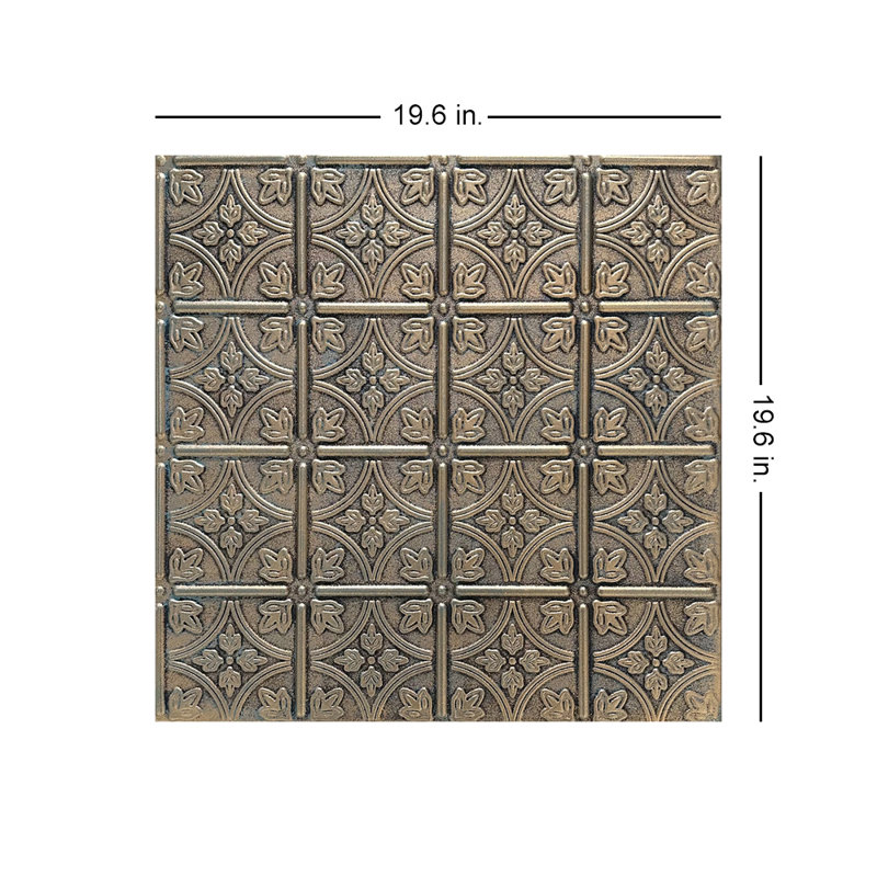 Tuile de plafond en polystyrène collé 1,6 pi x 1,6 pi Emma's Flowers
