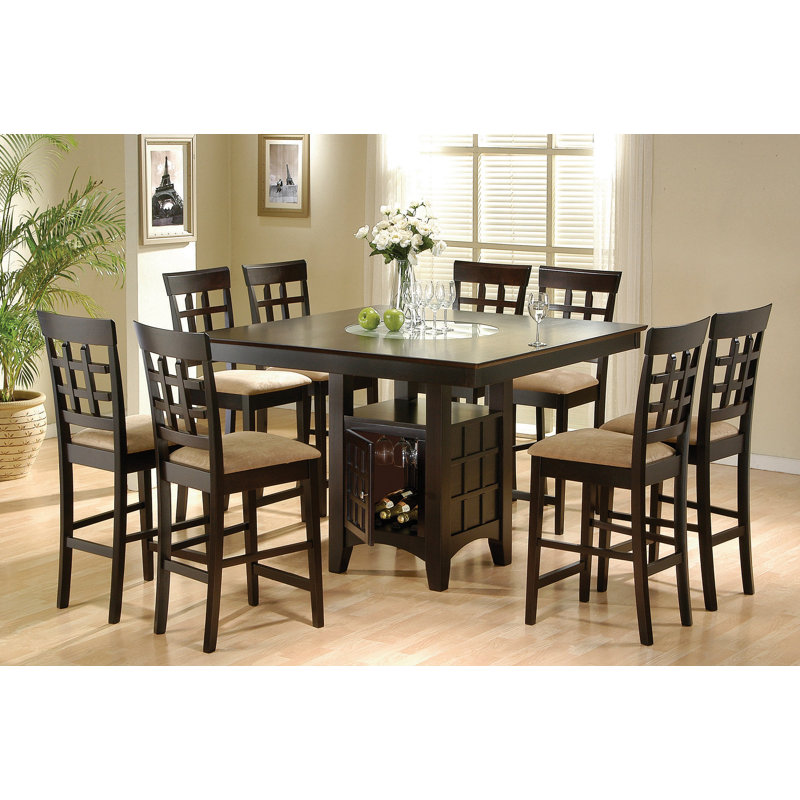 Adamantini Dining Set, 9 Pieces: Table, 8 Chairs