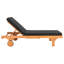 Chaise longue simple inclinable en eucalyptus avec coussins 78,70 po Jivera-352758286-344942716