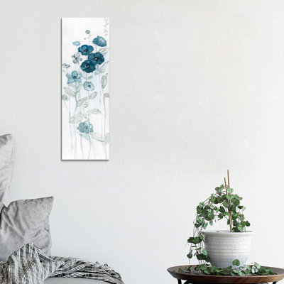 «Fields of Blue II» par Sally Swatland, reproduction d'art panoramique sur toile