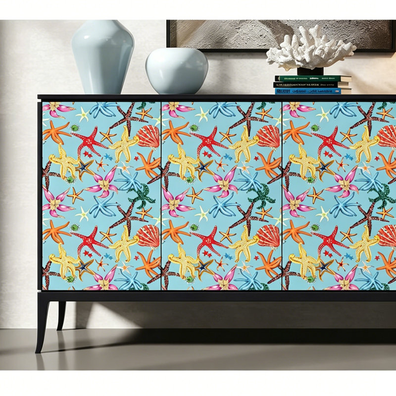 Leyt, 33.46" H x 55.12" W x 15.75" D, Black/Cyan