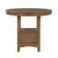 Ensemble de salle à manger brun à hauteur de comptoir 5 pièces Table ronde extensible ovale et chaises-1427447634