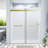 56-60*76" Double Sliding Frameless Soft-Close Shower Door With Premium(8Mm)Thick Tampered Glass And Easy-Cleaning Coating-118574672