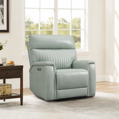 Fauteuil inclinable triple électrique en cuir véritable de 99 cm (39 po) avec appui-tête réglable à zéro gravité et port USB intégré