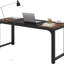 Bureau de direction de 70,8 pouces, poste de travail moderne spacieux avec structure en métal durable pour une utilisation domestique et professionnelle