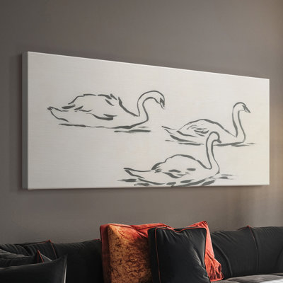 Swan Sketch II- Gallery Wrapped Canvas -Ready to Hang