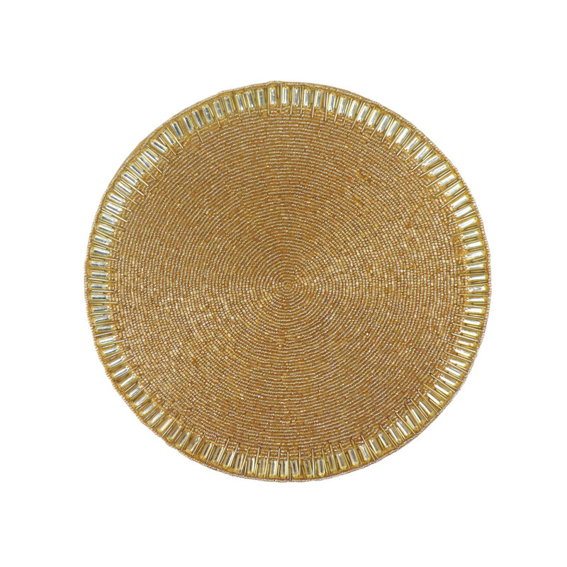 Napperon rond sans motif, Or