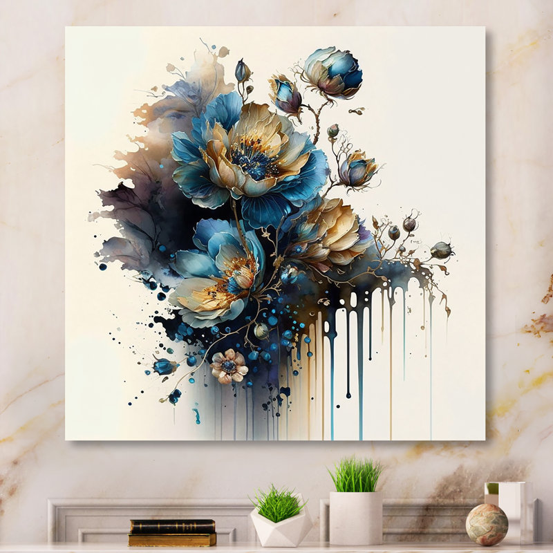«Realistic Blooming Flowers I», reproduction sur toile, H 24 po x l 24 po x P 1 po, Toile tendue