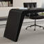 Bureau rectangulaire en bois manufacturé noir avec 2 tiroirs-1559300459-1559300460